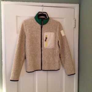 Tory Sport cream fleece jacket
